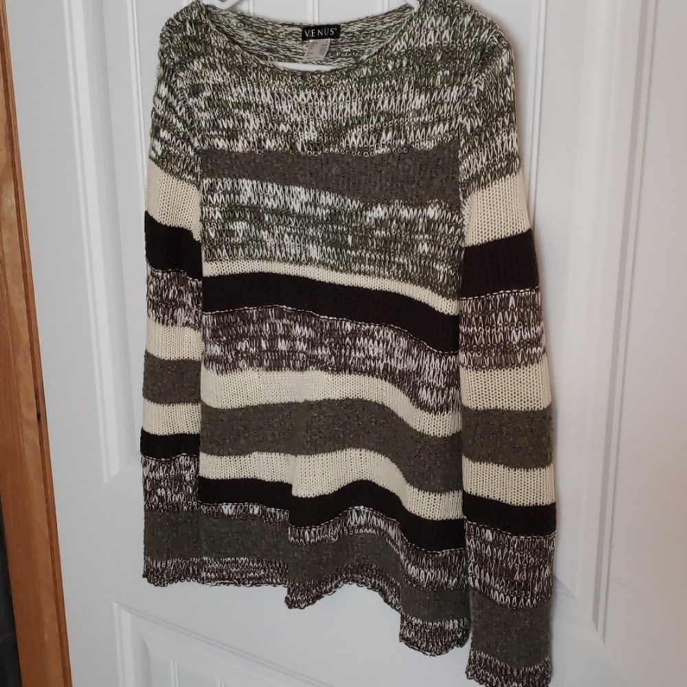 Open knit sweater